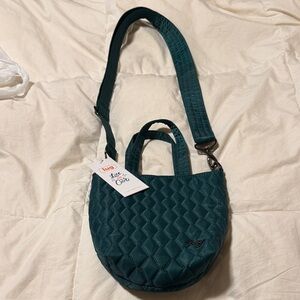 Lug Quilted Crossbody TipToe Bag in Deep Teal; NWT